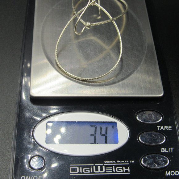 Sterling Silver Large Braided Style Hoop Earrings Vintage - Picture 6 of 6